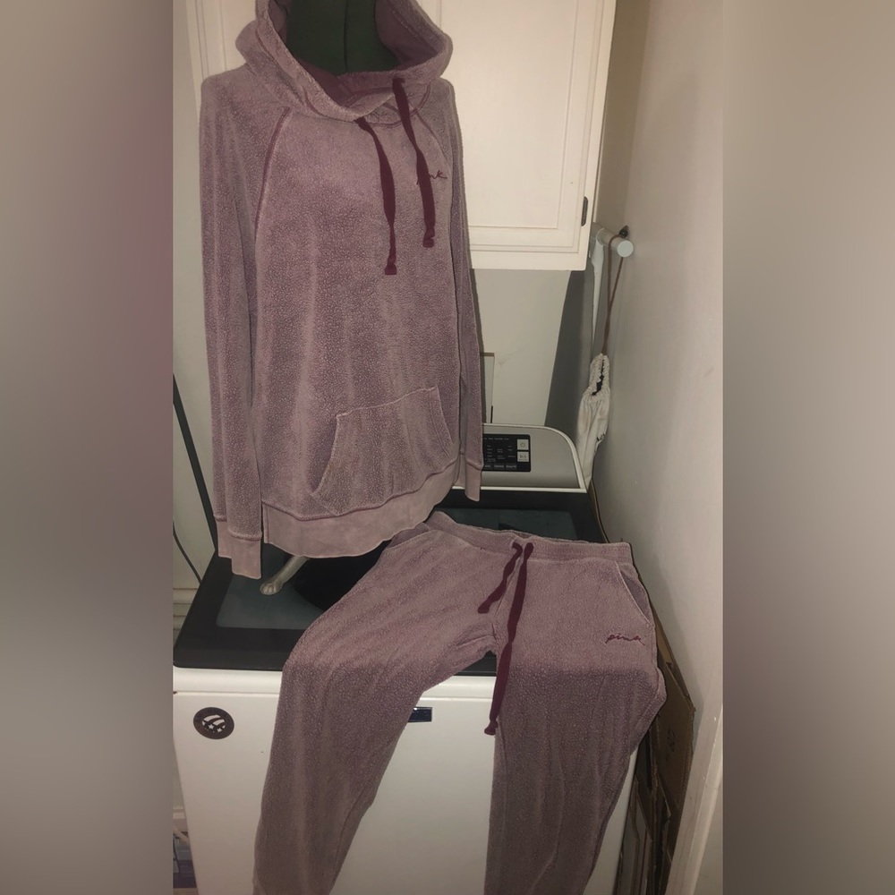 PINK Oversized Hoodie & Sweatpants Set